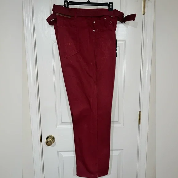 Trust Jeans Burgundy NWT 42W 32L - Picture 2 of 4